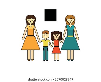 Family icon set. Containing parents, mother, father, children, baby, grandparents and household icons. Solid icon collection. Vector illustration. family family tree table consisting of extended famil