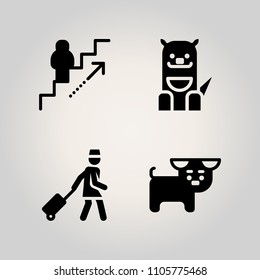 Family icon set. joey, design, job and pedigreed illustration vector icons for web and design