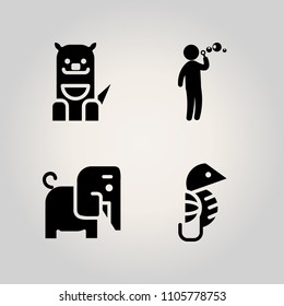 Family icon set. pouch, symbol, marine and australian illustration vector icons for web and design