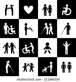 Family icon set for use 