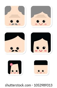 Family Icon Set Vector