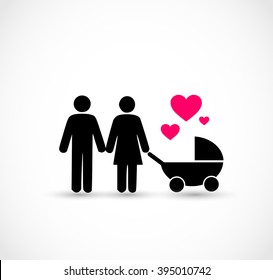 Family icon set vector 