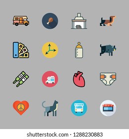 family icon set. vector set about move, heart, supermarkets and boar icons set.