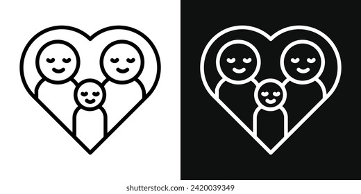 Conjunto de iconos de la familia. Ilustración del vector