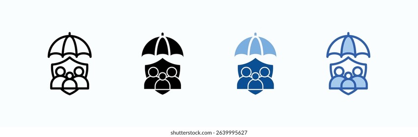 Family icon sheet multiple style collection isolated vector