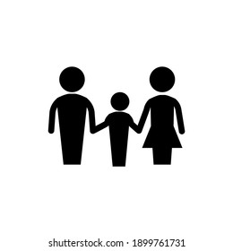 Family icon silhouette black vector flat design isolated