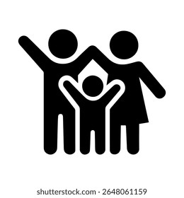 Family Icon silhouette vector illustration isolated