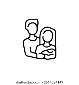 Family icon. Simple family with a child icon for social media, app and web design. Vector illustration 