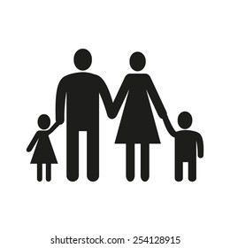 The family icon. Family symbol. Flat Vector illustration