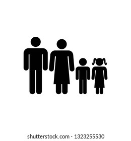 Family icon symbol vector. on white background