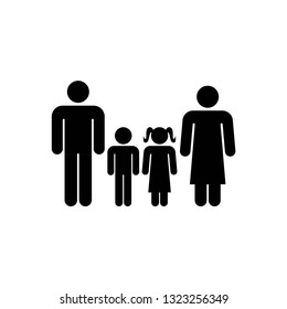 Family icon symbol vector. on white background