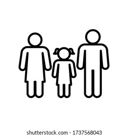 family icon symbol vector on white background