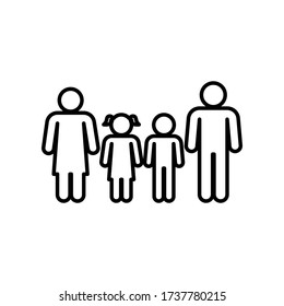 family icon symbol vector on white background