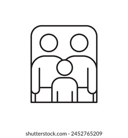 Family icon, template for graphic and web design. vector illustration