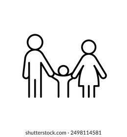 Family icon in thin line style Vector illustration graphic design 