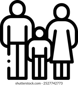 family icon. Thin Linear Style Design Isolated On White Background