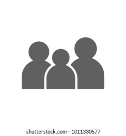 Family icon in trendy flat style isolated on white background. Symbol for your web site design, logo, app, UI. Vector illustration, EPS