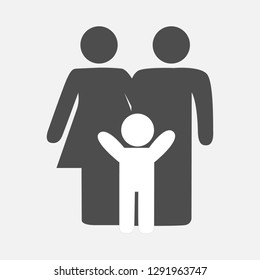 Family Icon in trendy flat style isolated on grey background. Parents symbol for your web site design, logo, app, UI. Vector illustration, EPS10.