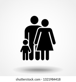 Family Icon in trendy flat style isolated on grey background. Parents symbol for your web site design, logo, app, UI. Vector illustration, EPS10.