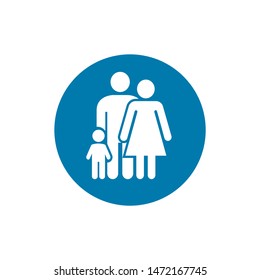 Family Icon in trendy flat style isolated on background. Parents symbol for your web site design, logo, app, UI. Vector illustration, EPS10.