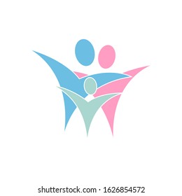 Family Icon in trendy flat style isolated on white background. Parents vector illustration