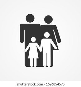 Family Icon in trendy flat style isolated on white background. Parents vector illustration