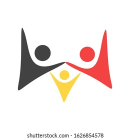 Family Icon in trendy flat style isolated on white background. Parents vector illustration