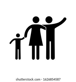 Family Icon in trendy flat style isolated on white background. Parents vector illustration