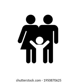 Family Icon in trendy flat style isolated on white background. Mother Father and child symbol Vector EPS 10