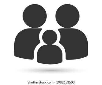 Family icon in trendy flat style isolated on white background. Symbol for your web site design, logo, app, UI. Vector illustration, EPS