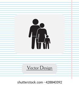 family icon vector art eps image logo sign flat design app ui
