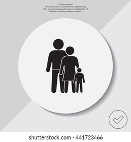 family icon vector art eps image logo sign flat design app ui