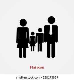 family icon, vector best flat icon, EPS