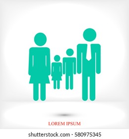 family icon, vector best flat icon, EPS