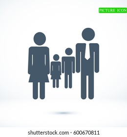 family icon, vector best flat icon, EPS