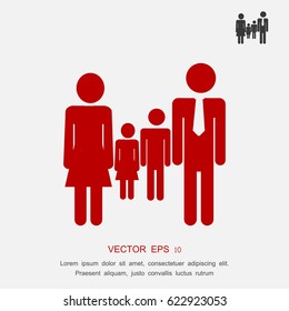 family icon, vector best flat icon, EPS