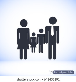 family icon, vector best flat icon, EPS