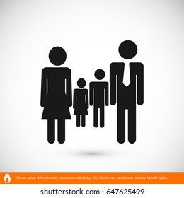family icon, vector best flat icon, EPS