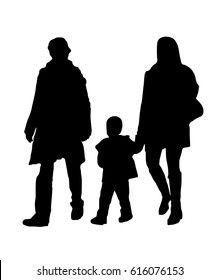 family icon vector - black silhouette