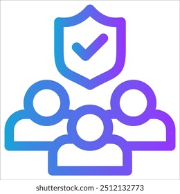 Family icon vector concept of Business Insurance icon symbol illustration