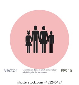 Family icon, vector design