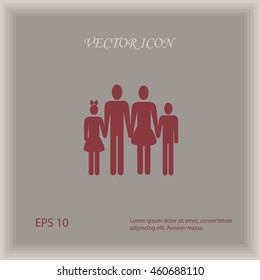 Family icon, vector design