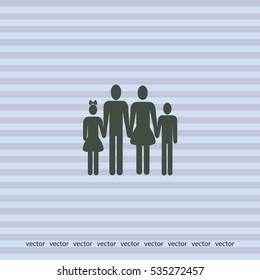 Family icon, vector design