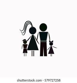 Family  icon. Vector design.