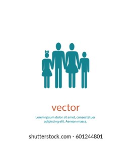 Family icon, vector design