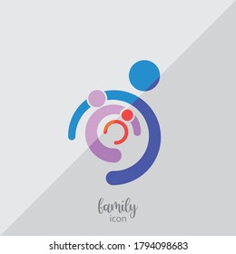 Family icon, vector design template