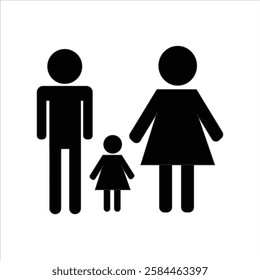 Family Icon vector drawn illustration 