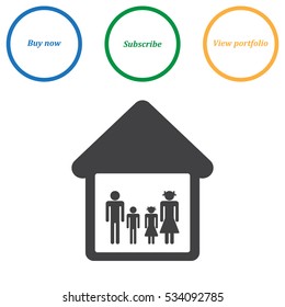 Family Icon Vector flat design style