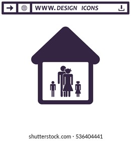 Family Icon Vector flat design style