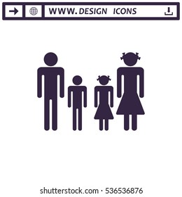Family Icon Vector flat design style